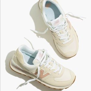 EUC Madewell x New Balance 574 suede sneakers